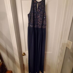 Elegant Navy Blue Maxi Dress